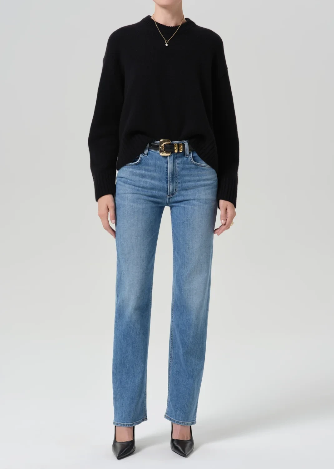 Palma Straight Long Clean Hem in Stella