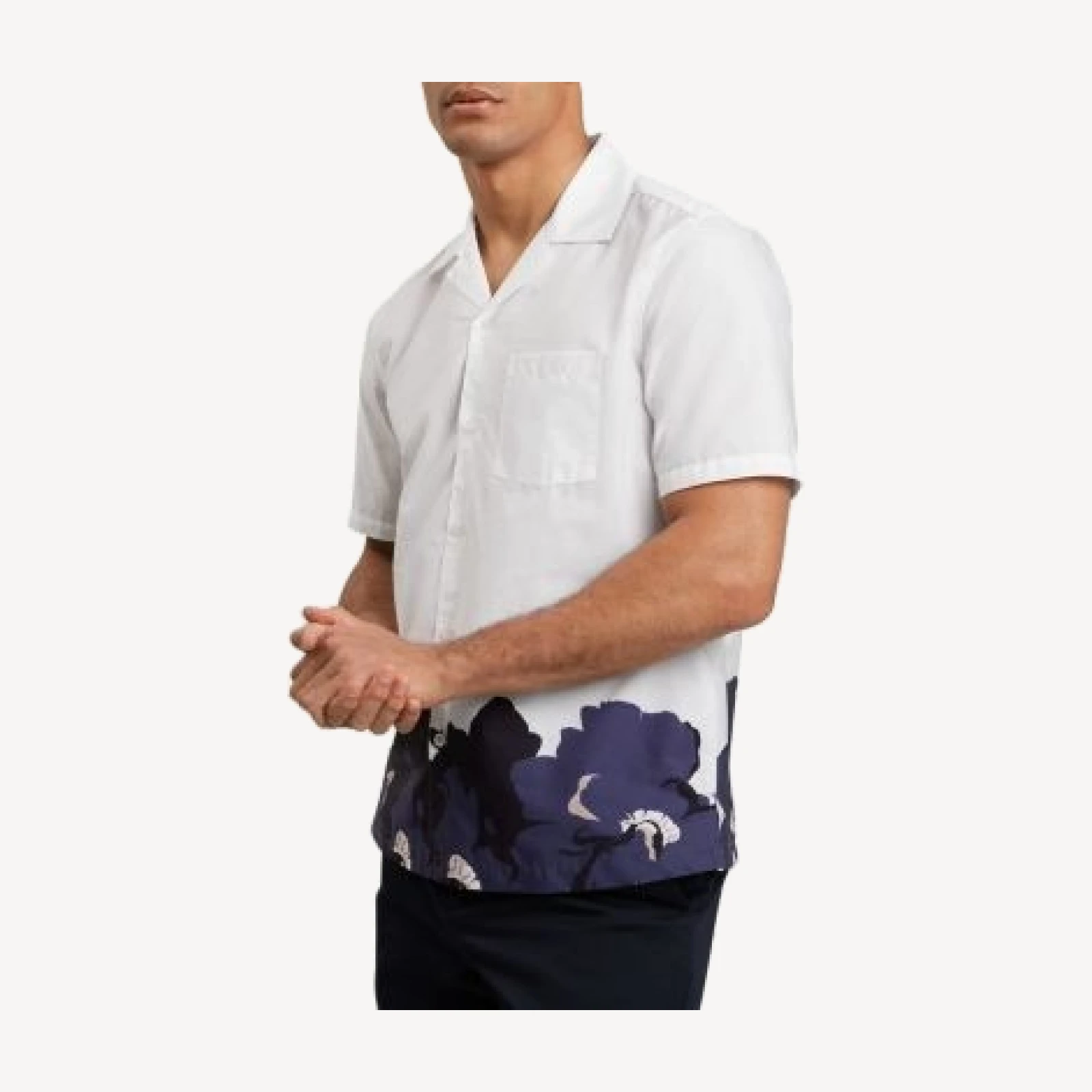 Ted Baker Biscarn Floral Print Relaxed Fit Short Sleeve Shirt