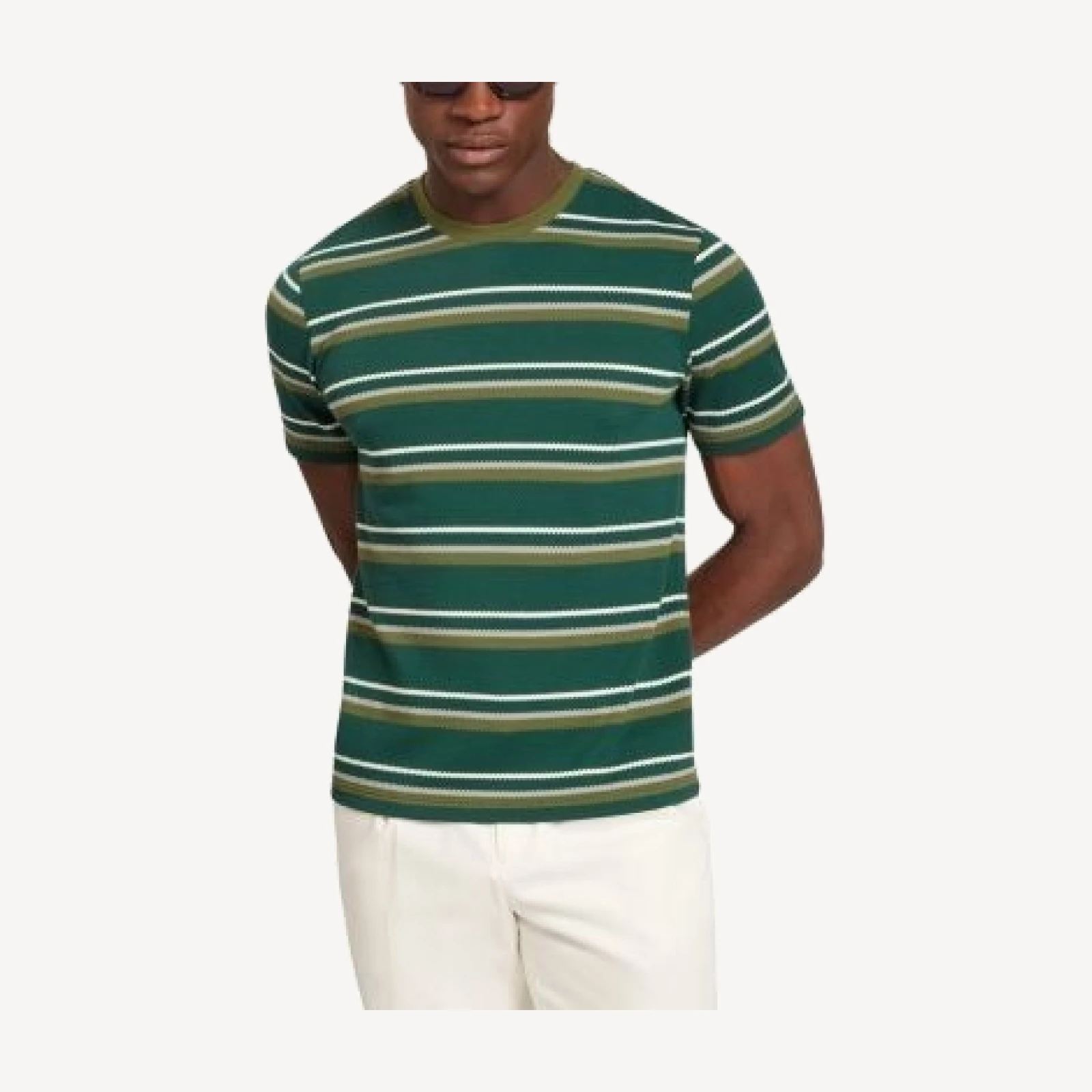Ted Baker Gorano Striped Textured Tee