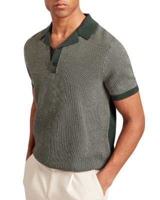 Ted Baker Gregry Textured Knit Polo Shirt