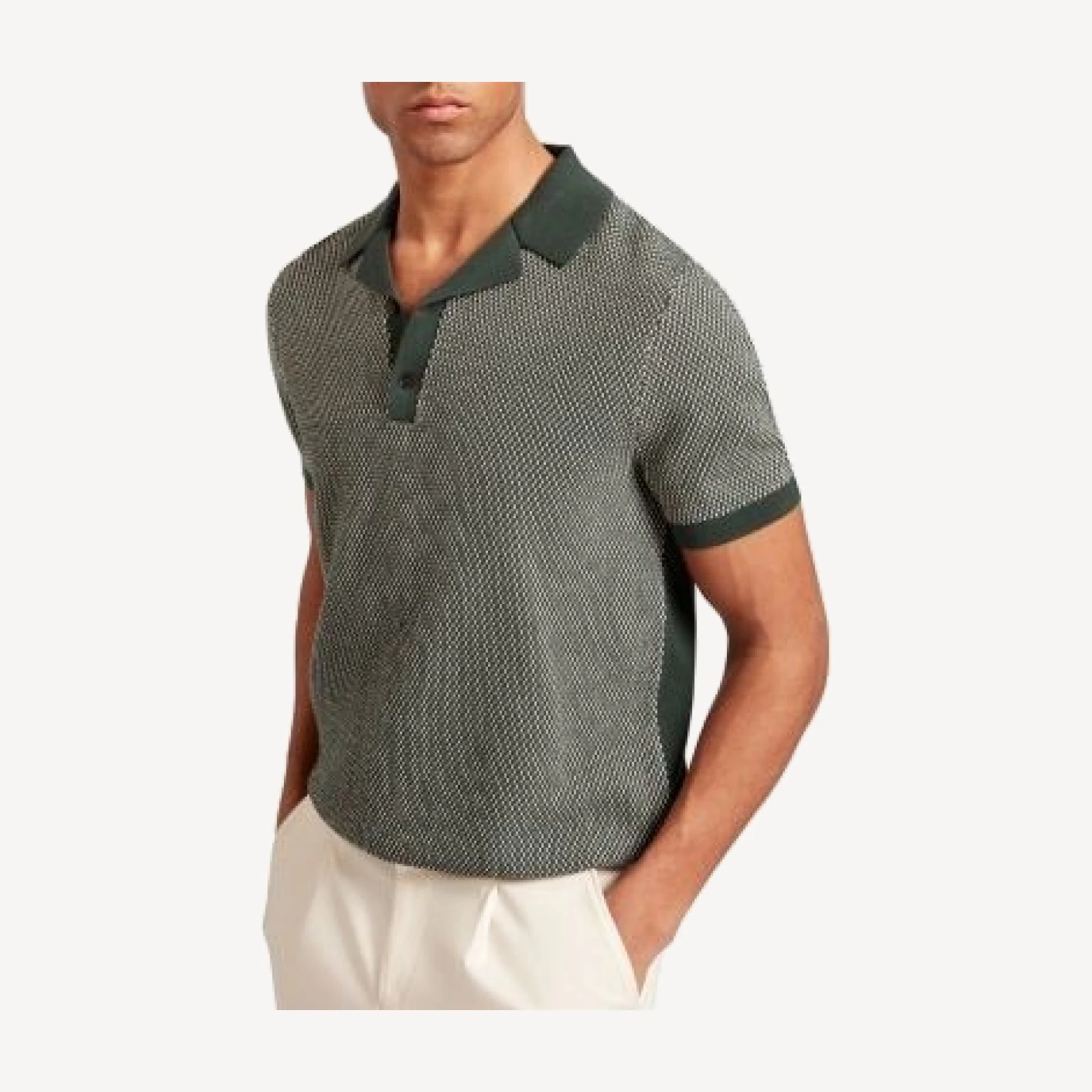 Ted Baker Gregry Textured Knit Polo Shirt