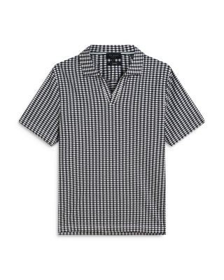 Ted Baker Matejo Mini Check Open Neck Polo Shirt