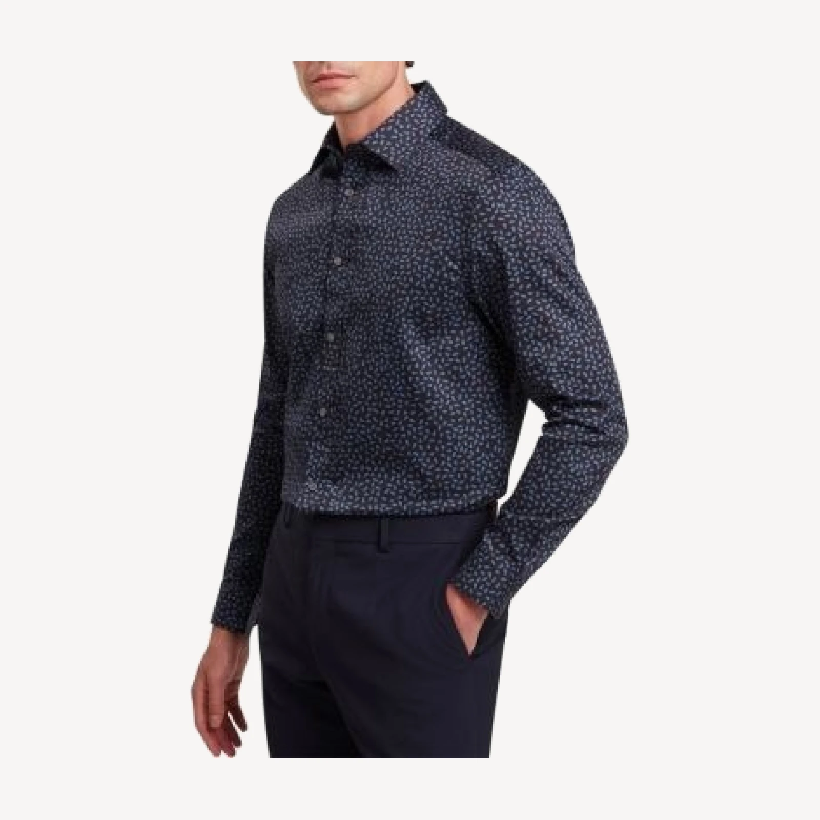 Ted Baker Blockly Long Sleeve Mini Leaf Shirt