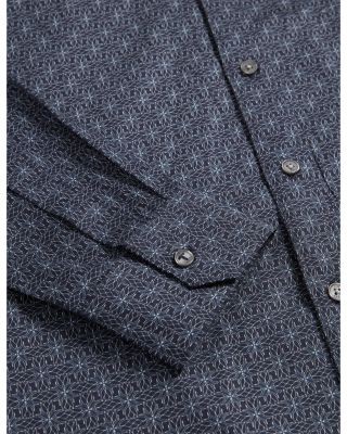 Ted Baker Blockly Long Sleeve Mini Leaf Shirt