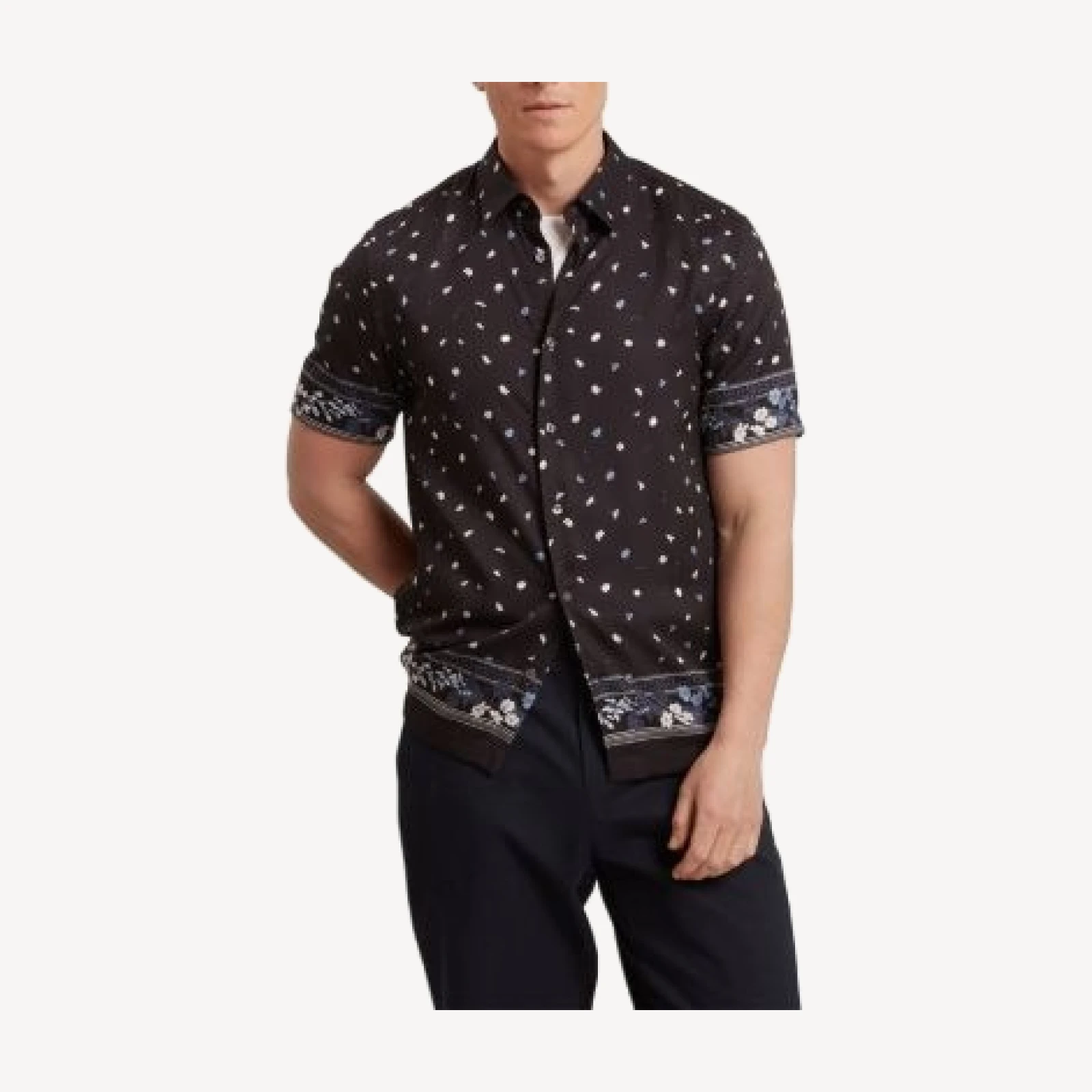 Ted Baker Wold Floral Scarf Print Shirt