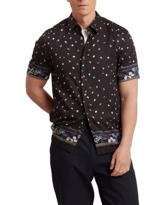 Ted Baker Wold Floral Scarf Print Shirt