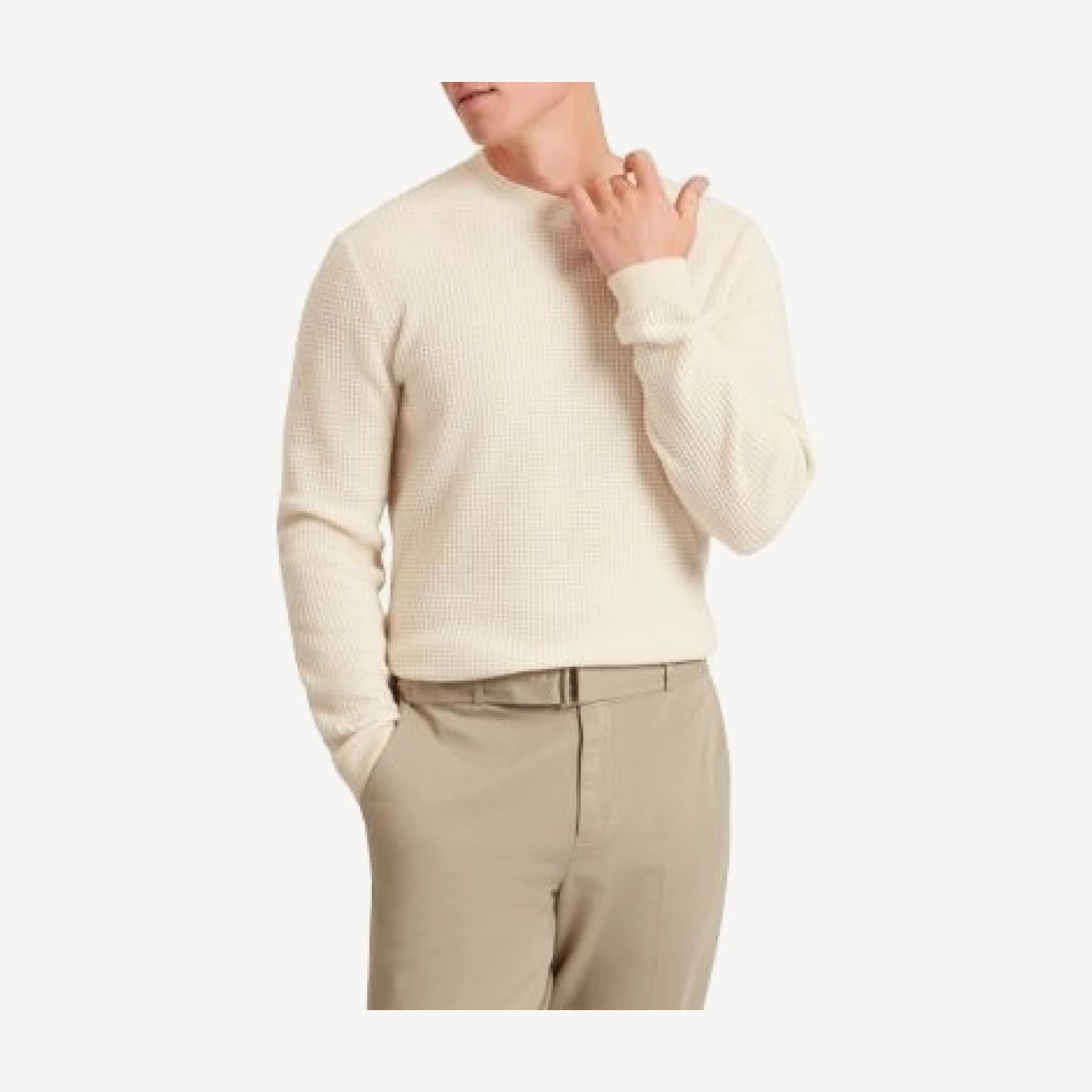 Ted Baker Clacx Long Sleeve Waffle Stitch Crew