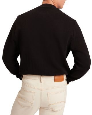 Ted Baker Elates Herringbone Textured Cotton Crewneck Sweatshirt
