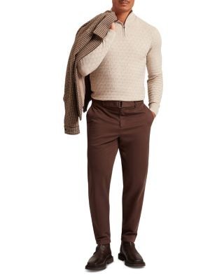 Ted Baker Jeremee Texture Stitch Half-Zip Sweater