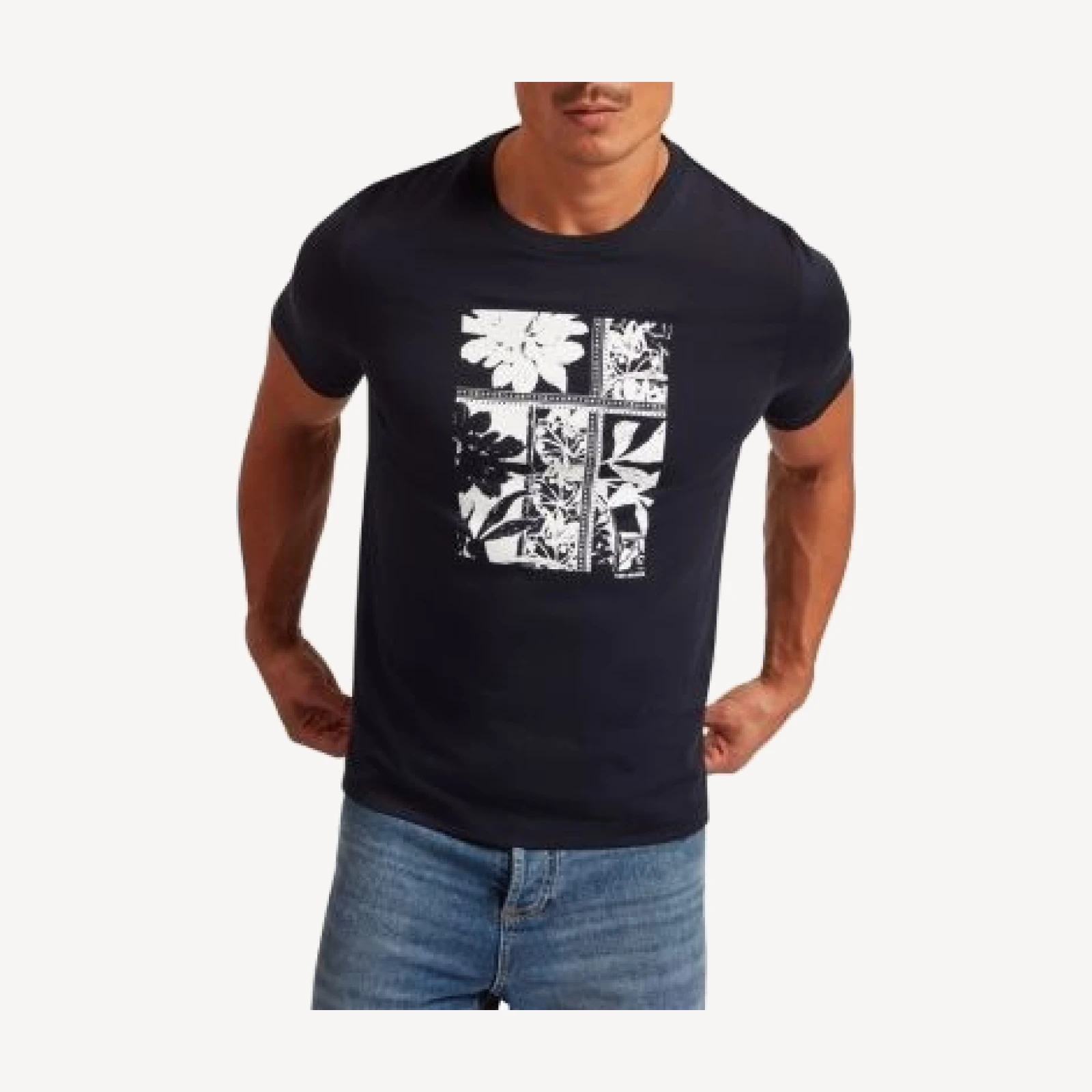 Ted Baker Koney Floral Box Print Cotton Tee