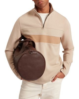 Ted Baker Viktoro T Stitch Contrast Panel Half Zip Top