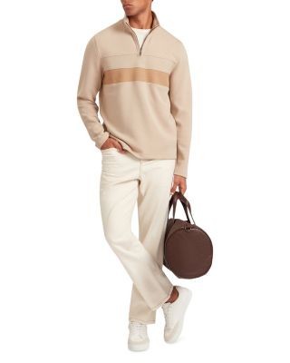 Ted Baker Viktoro T Stitch Contrast Panel Half Zip Top