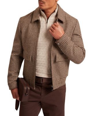 Ted Baker Baglan Undyed Wool Harrington Zip Jacket