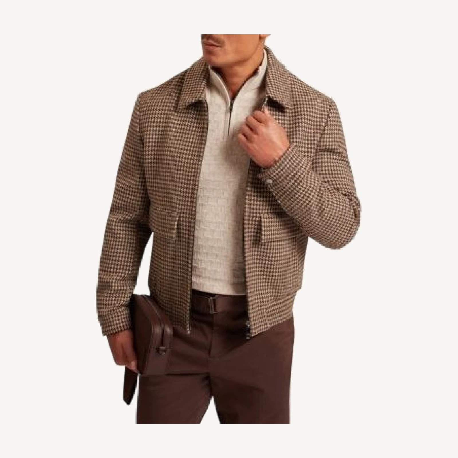 Ted Baker Baglan Undyed Wool Harrington Zip Jacket