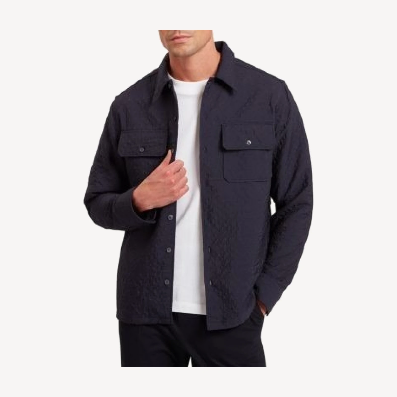 Ted Baker Gentil Dogtooth Jacquard Overshirt
