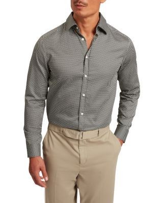 Ted Baker Jozef Slim Fit Mini Geo Print Cotton Shirt