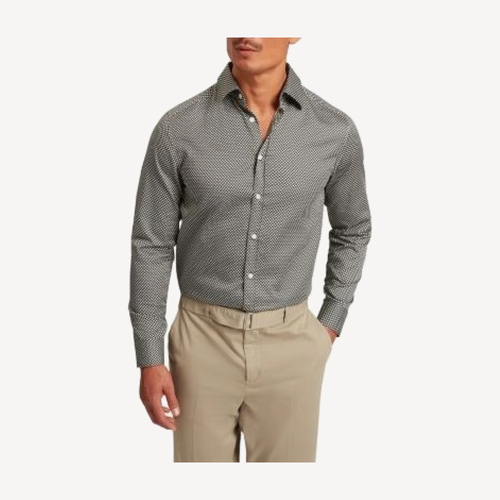 Ted Baker Jozef Slim Fit Mini Geo Print Cotton Shirt