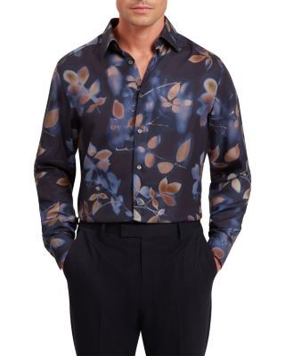 Ted Baker Kalmill Regular Fit Leaf Shadow Print Shirt