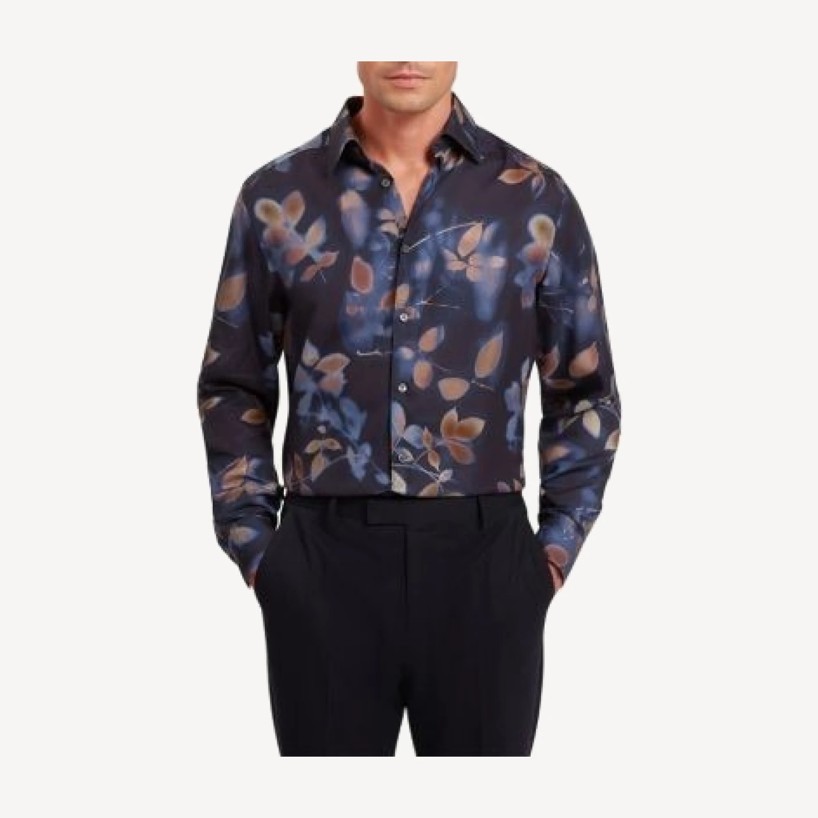 Ted Baker Kalmill Regular Fit Leaf Shadow Print Shirt