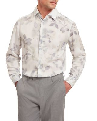 Ted Baker Kalmill Regular Fit Leaf Shadow Print Shirt