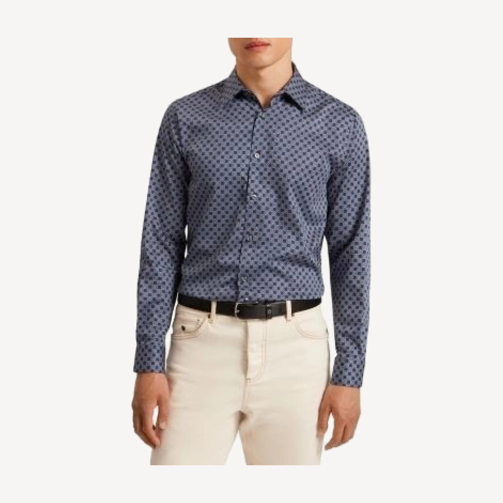 Ted Baker Geometric Circle Print Slim Fit Button Down Shirt
