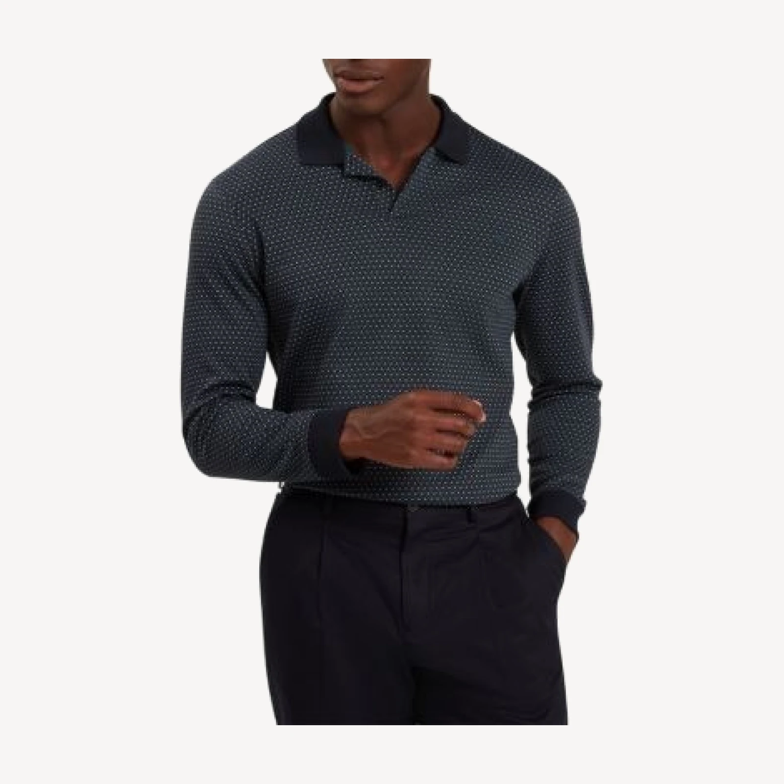 Ted Baker Durand Geo Jacquard Polo Shirt