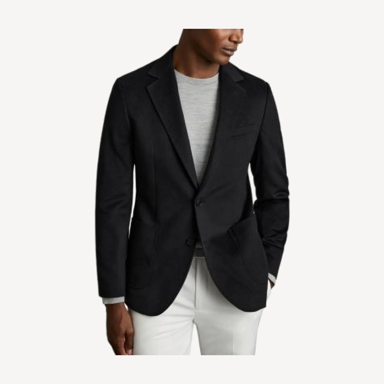 Reiss Patch Single Breasted Two Button Gilet Insert Blazer