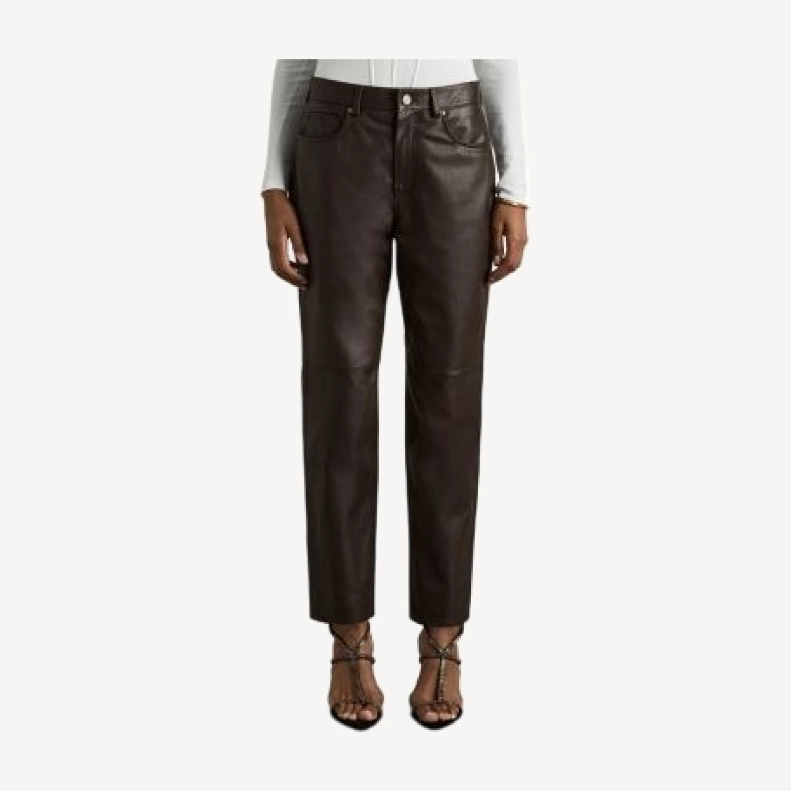 Reiss Verona Slim Leather Pants
