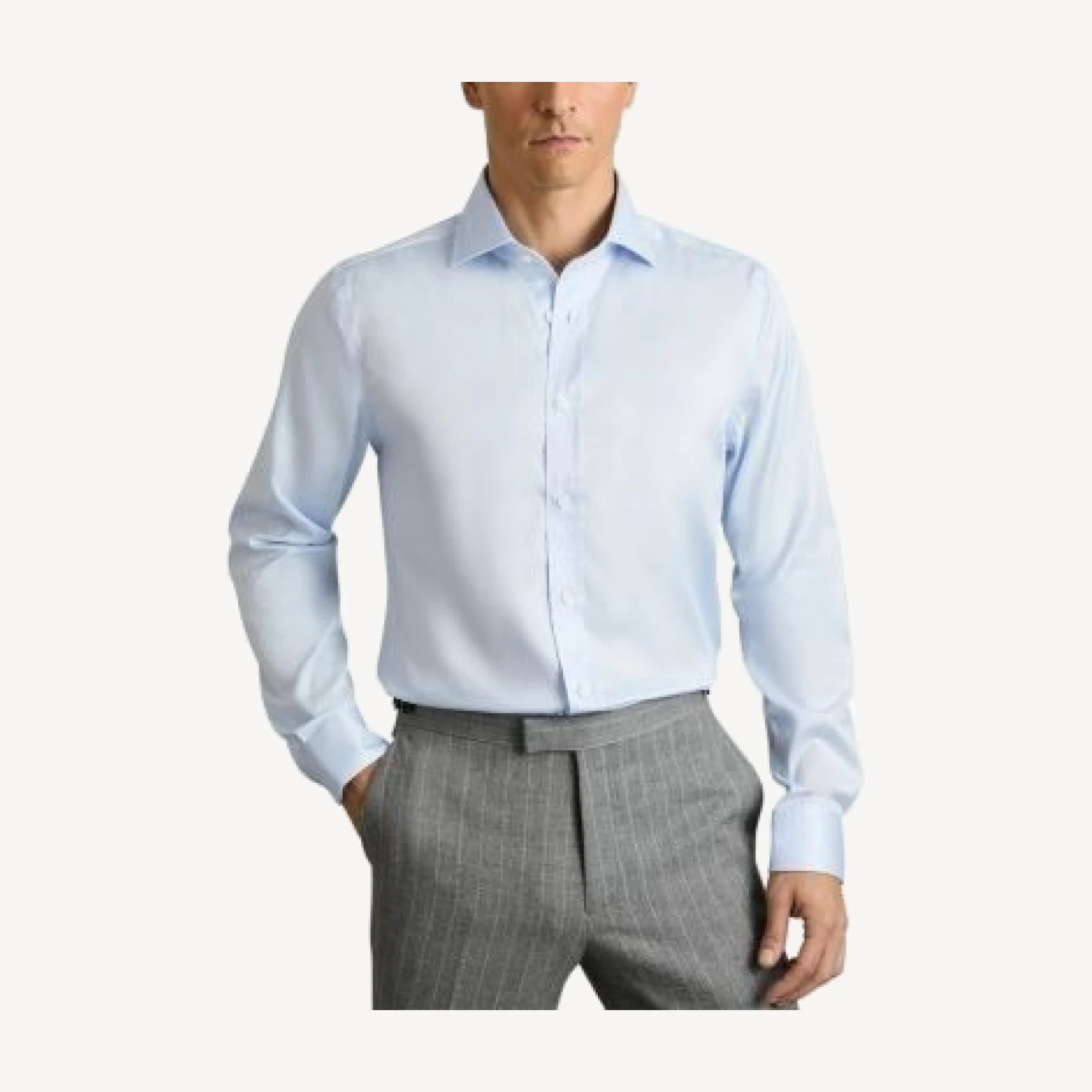 Reiss Stretch Cutaway Collar Shirt