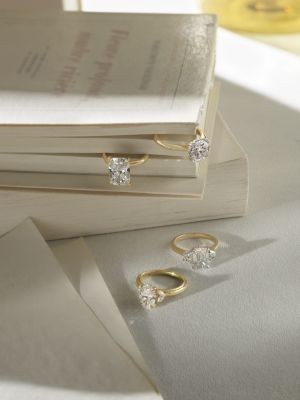 Bloomingdale's Fine Collection Luxe Collection Certified Lab Grown Diamond Engagement Ring in 18K Yellow Gold, 3.15 tcw
