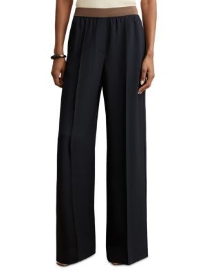 Reiss Petite Mid Rise Wide Leg Pants