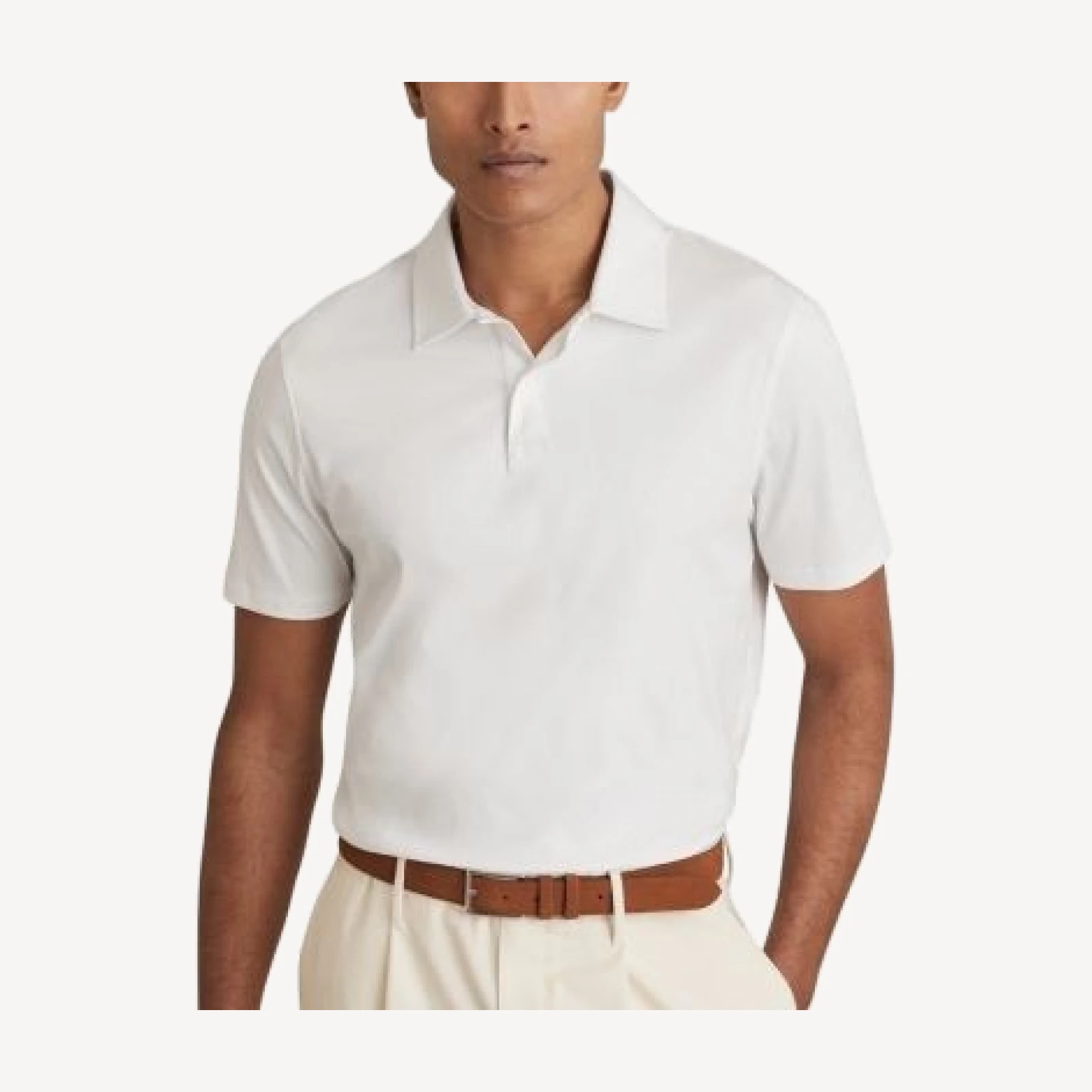 Reiss Earl Airwater Cotton Polo Shirt