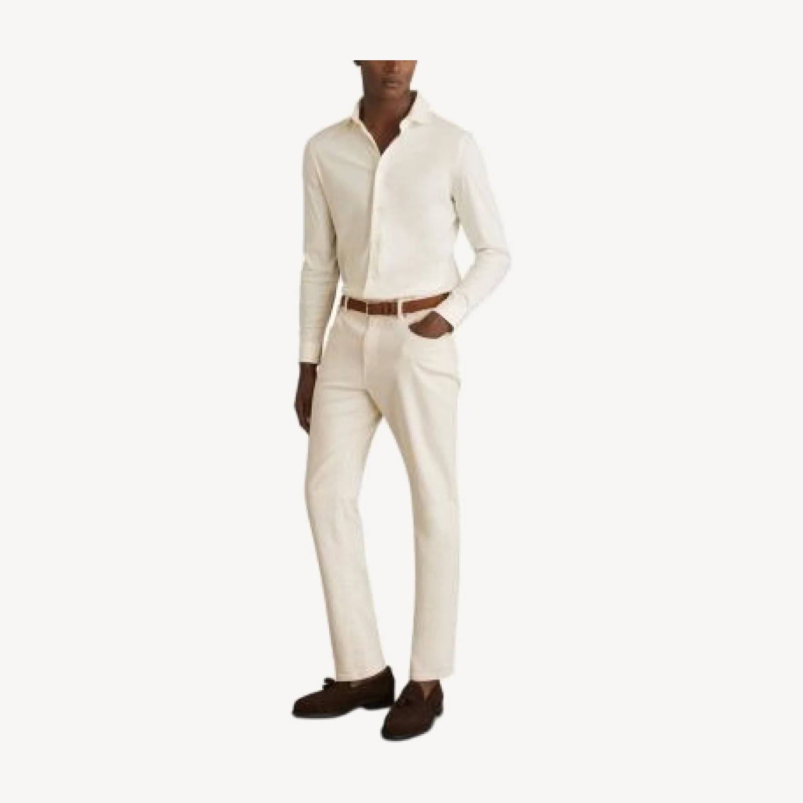 Reiss Duke Airwater Finish Cotton Jersey Shirt
