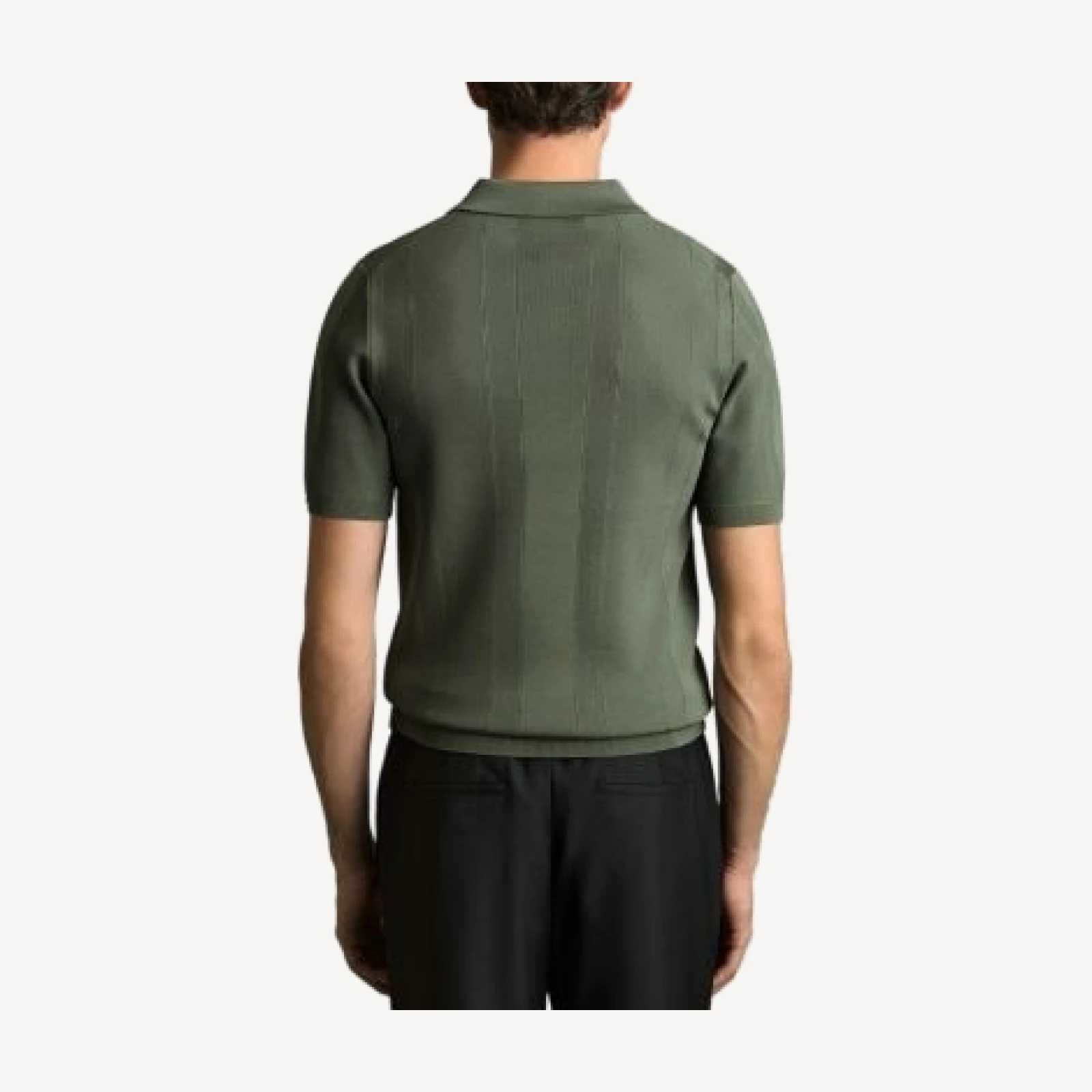 Reiss Bart Textured Half Zip Polo Shirt