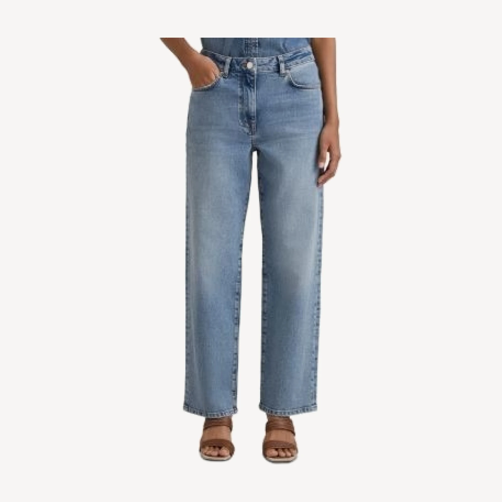 Reiss Petites Selin Straight Jeans in Light Blue