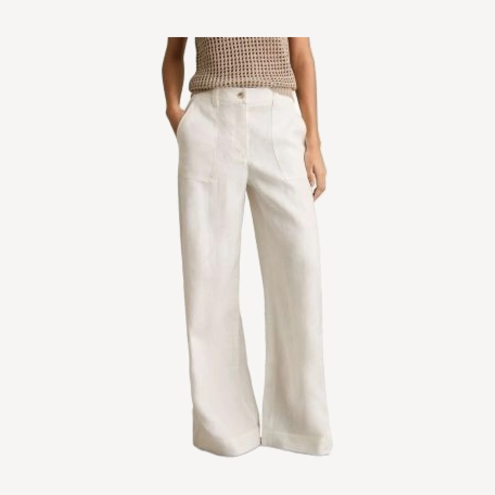 Reiss Ashby Wide Leg Linen Pants
