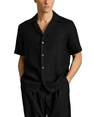 Reiss Beldi Oversized Textured Camp Shirt