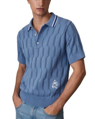 Reiss Che Oasis Pointelle Tipped Polo