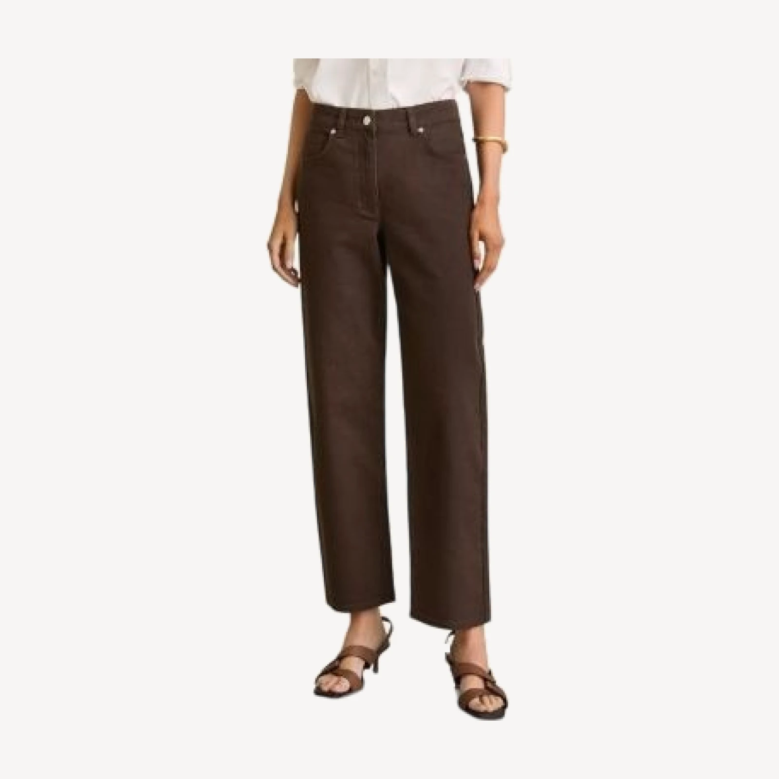 Reiss Selin Straight Leg Jeans in Chocolate