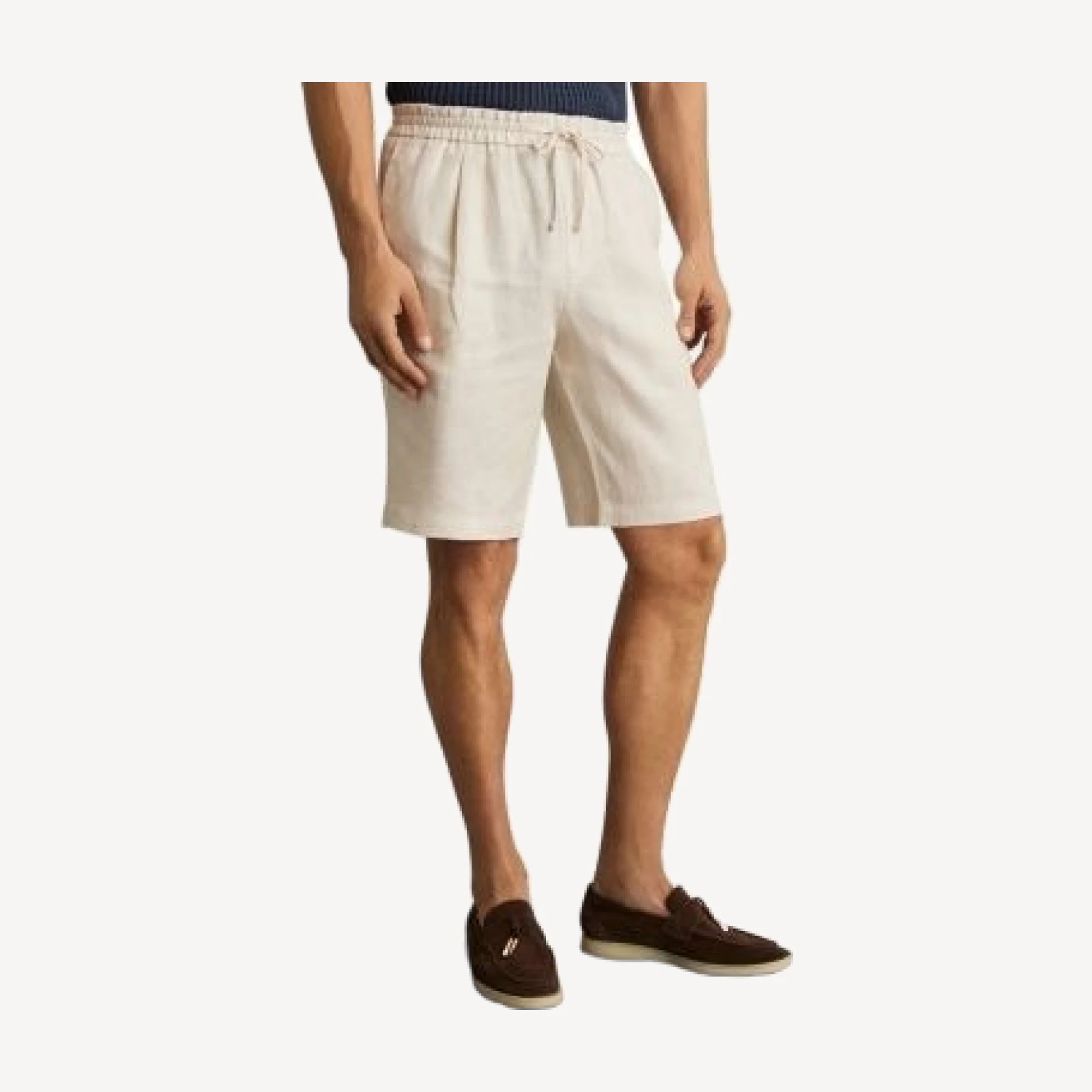 Reiss Linen Drawstring 9.8 Shorts