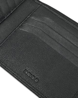 Reiss Micro Grain Leather Logo Wallet