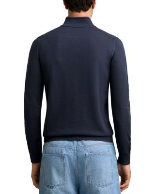 Reiss Slim Fit Quarter Zip Merino Wool Sweater