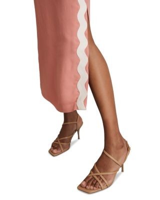 Reiss Asher Wave Craft Midi Dress
