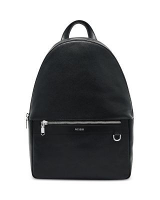 Reiss Micro Grain Leather Backpack