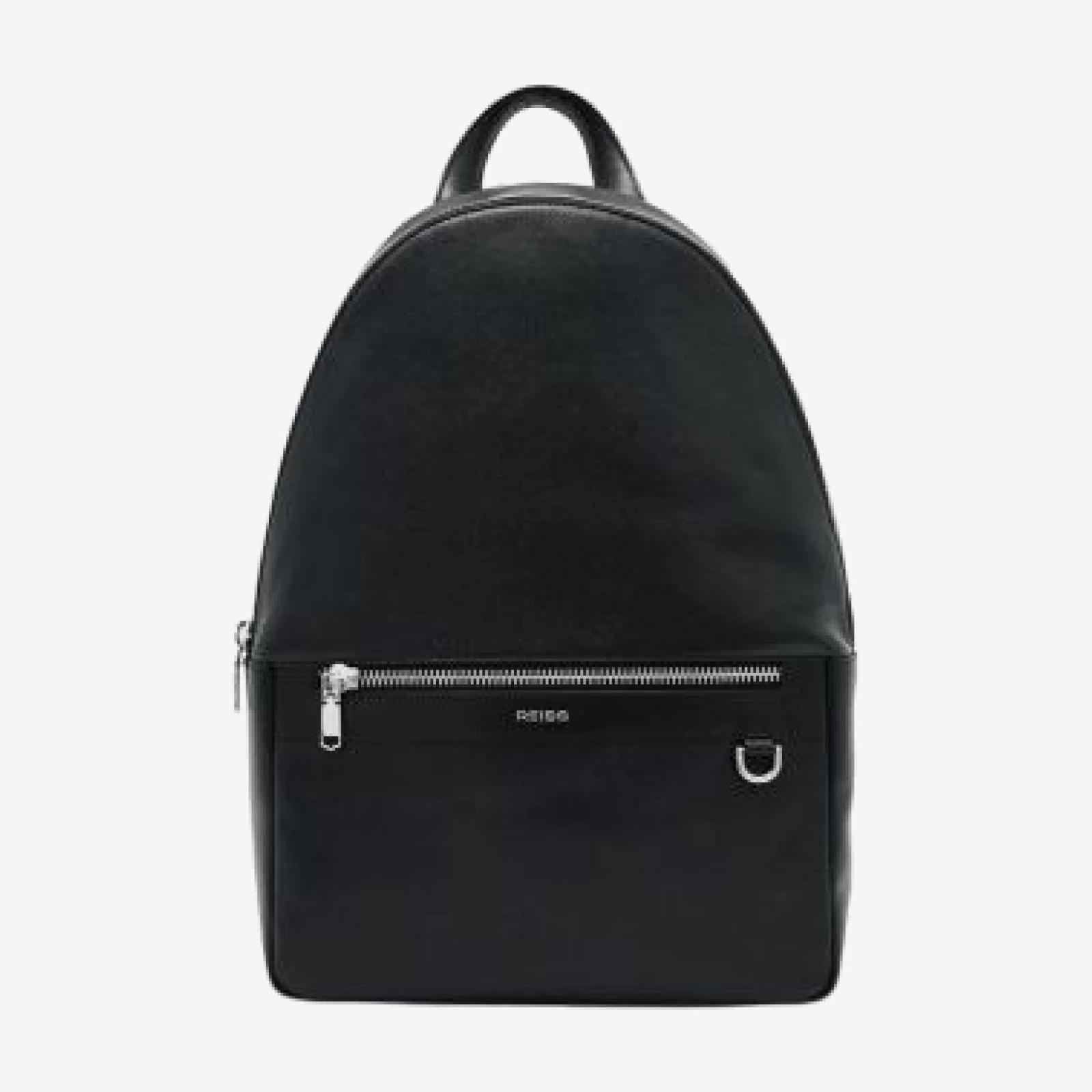 Reiss Micro Grain Leather Backpack