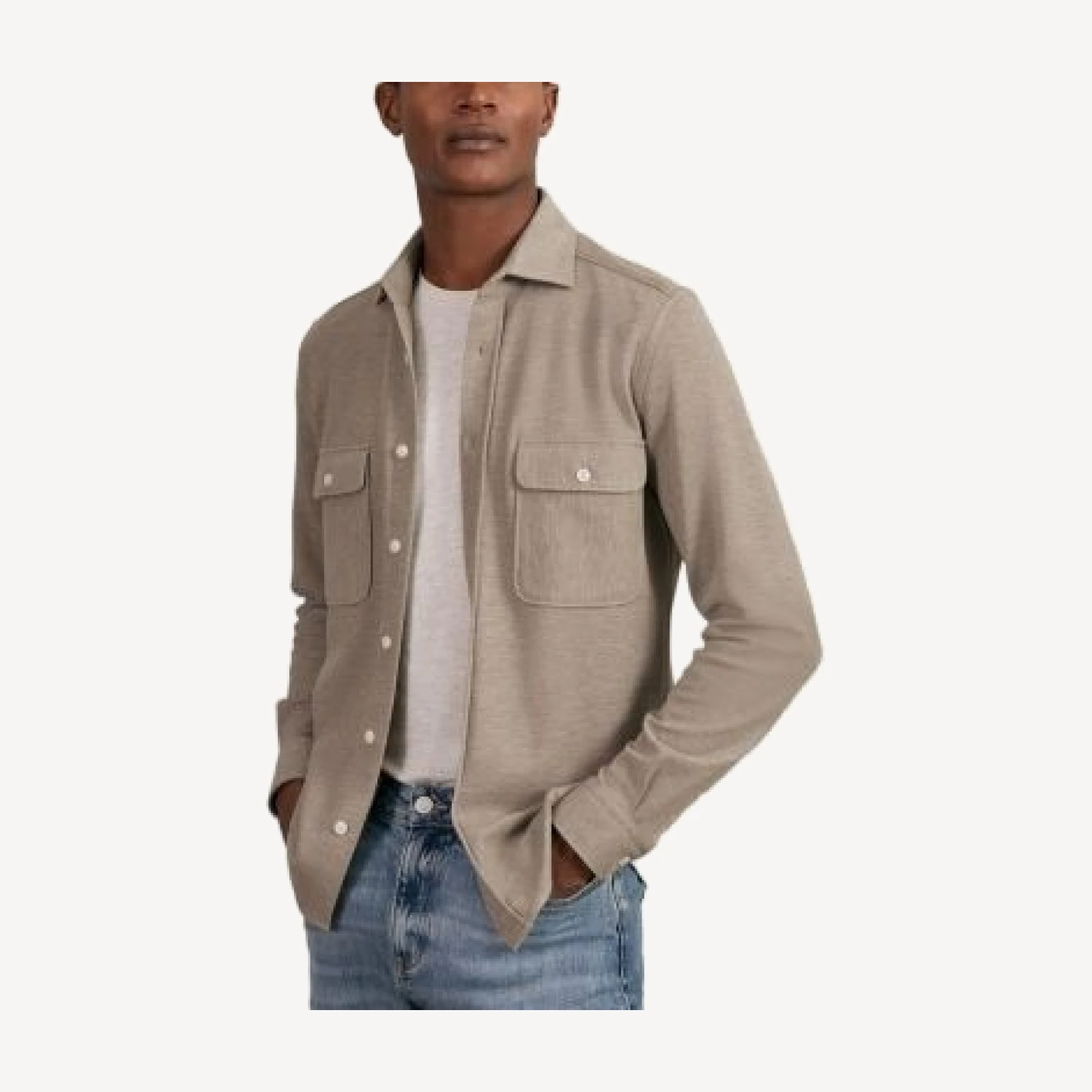 Reiss Forsithe Textured Twin Pocket Overshirt