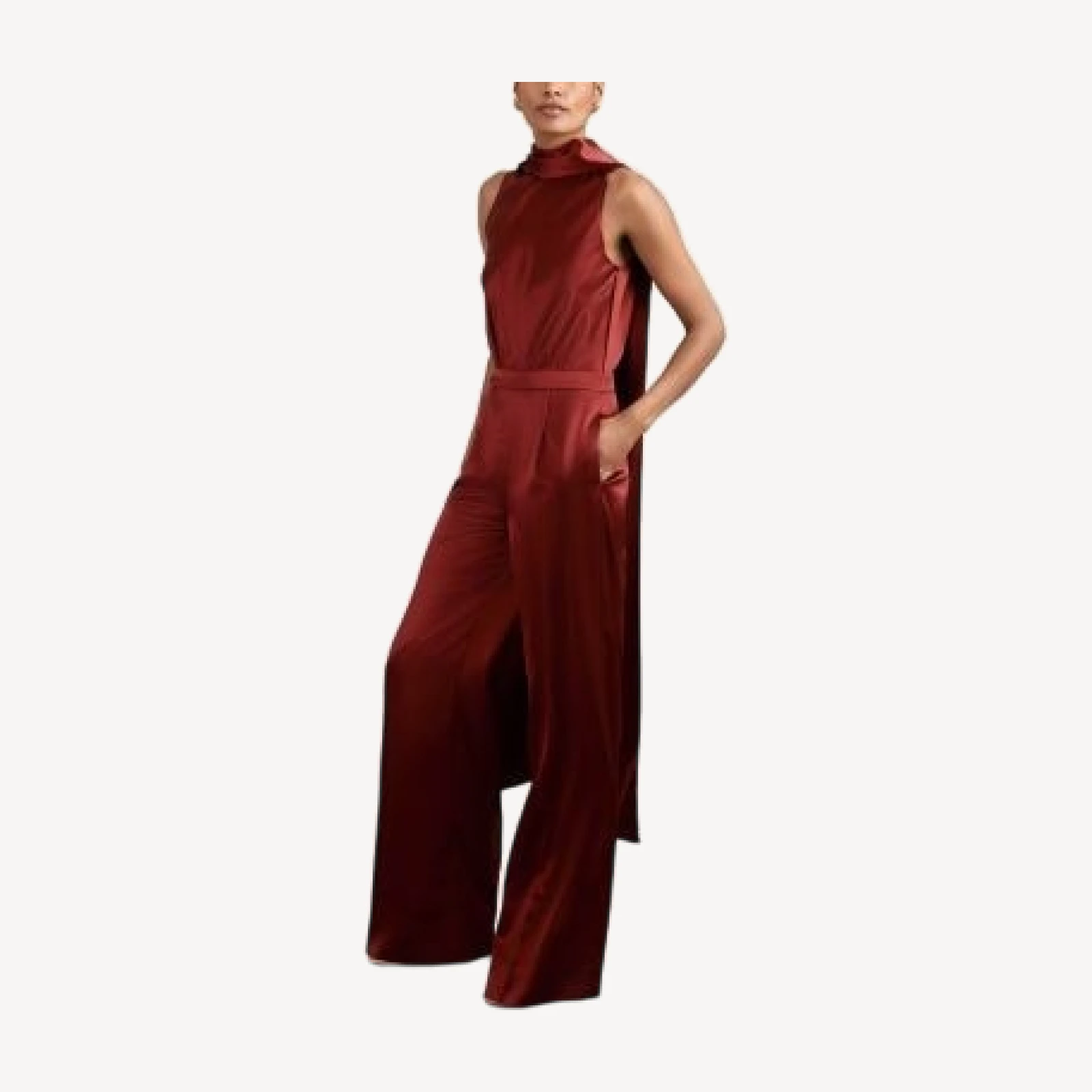Reiss Farah Occasion Capeback Jumpsuit