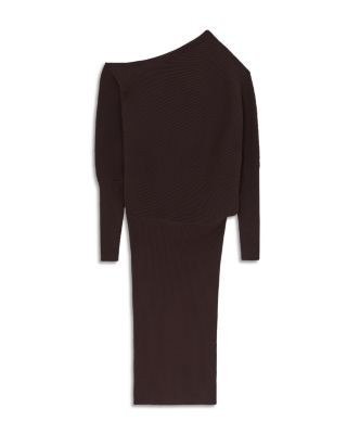 Reiss Lara Drape Knitted Bodycon Dress
