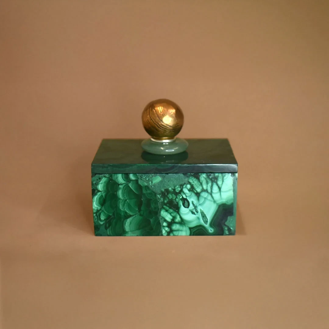 Medium Malachite Keepsake - Bronze, Aventurine & Malachite