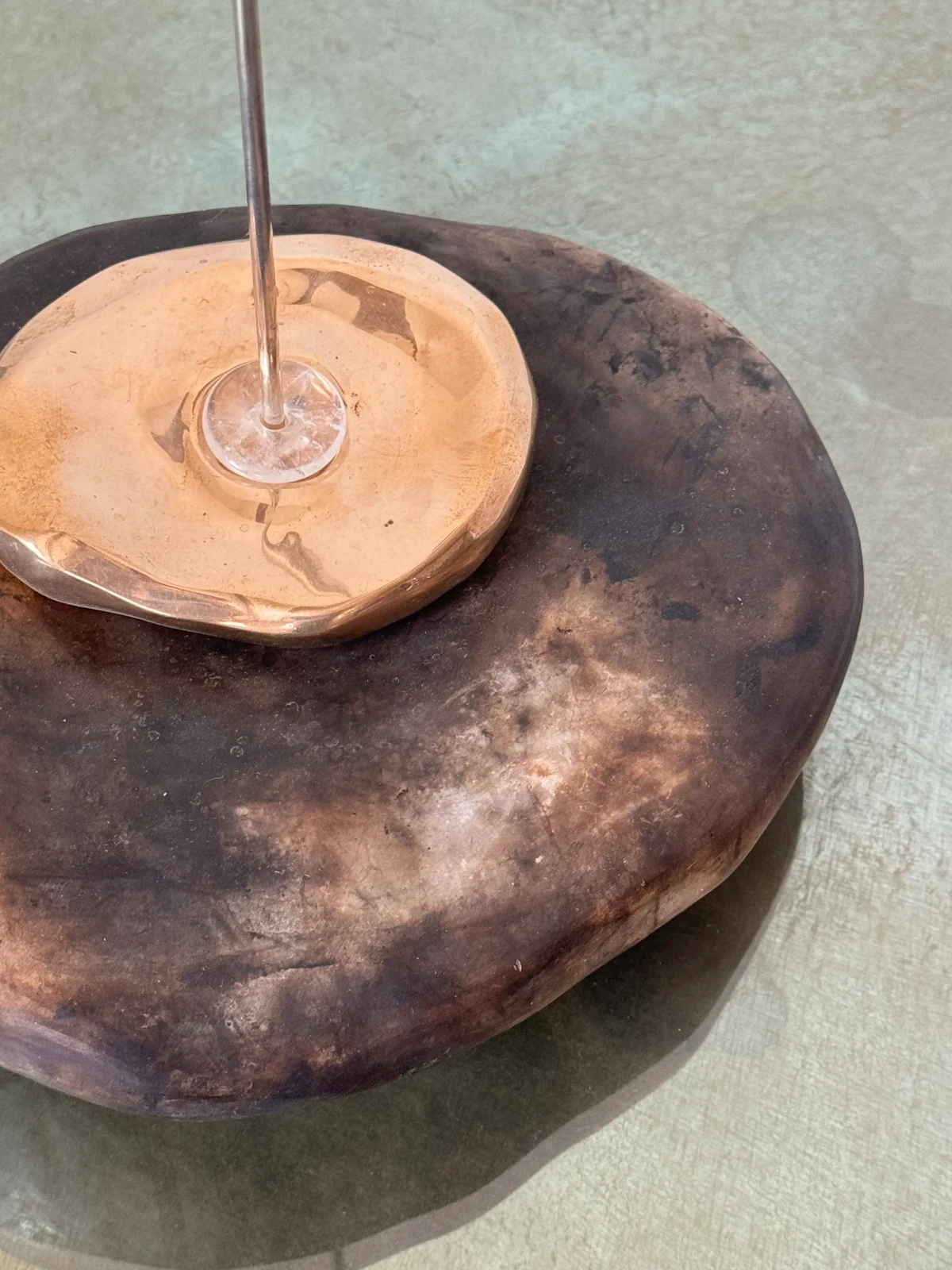 Wood Fired Intention Stone - Bronze, Silver, Agate & Stone